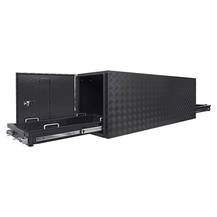 Aluminium Trailer Caravan Toolbox With Generator,  BBQ Slide Black OTC-1756B