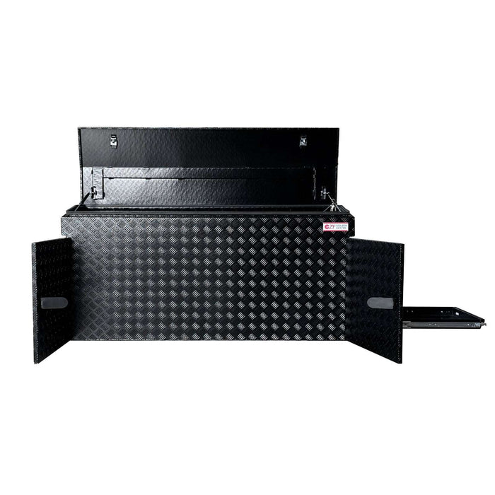 Aluminium Trailer Caravan Toolbox With Generator, Webber BBQ Slide OTC-1757 Black