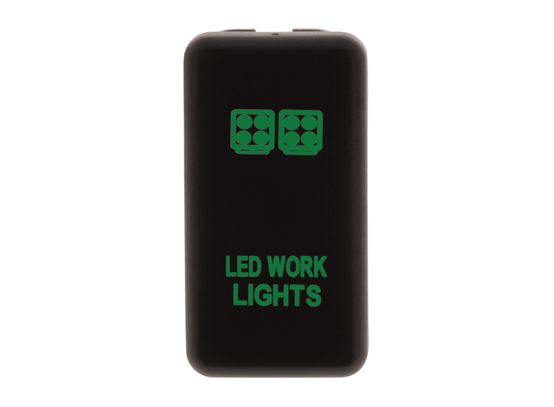 SWITCH PUSH BUTTON ON / OFF OE RPL 12V WORKLIGHT GREEN