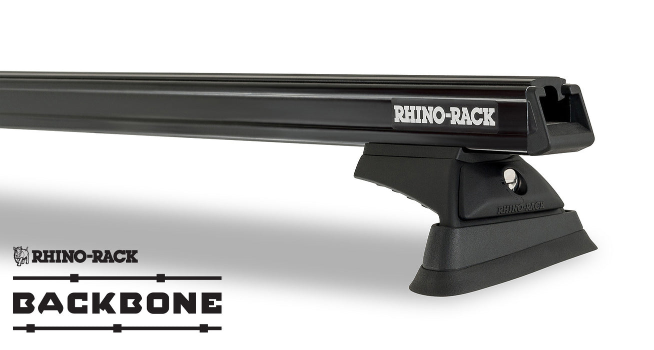 Heavy Duty Black 2 Bar Rhino-Rack Backbone Roof Rack with RCL Legs