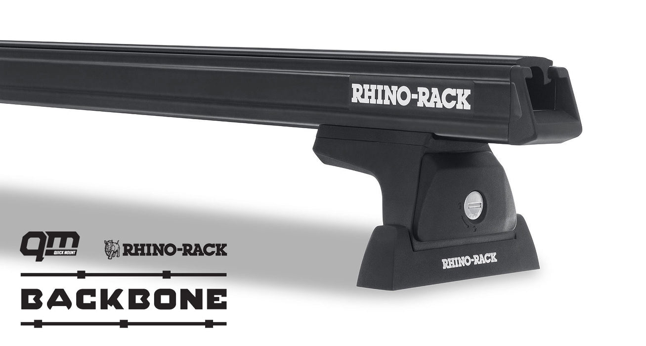 Heavy Duty Black 2 Bar Rhino-Rack Backbone Roof Rack with RLT600 Legs