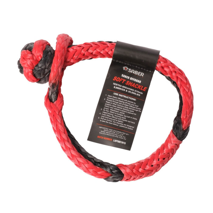9,000KG SaberPro Soft Shackle - Red & Black