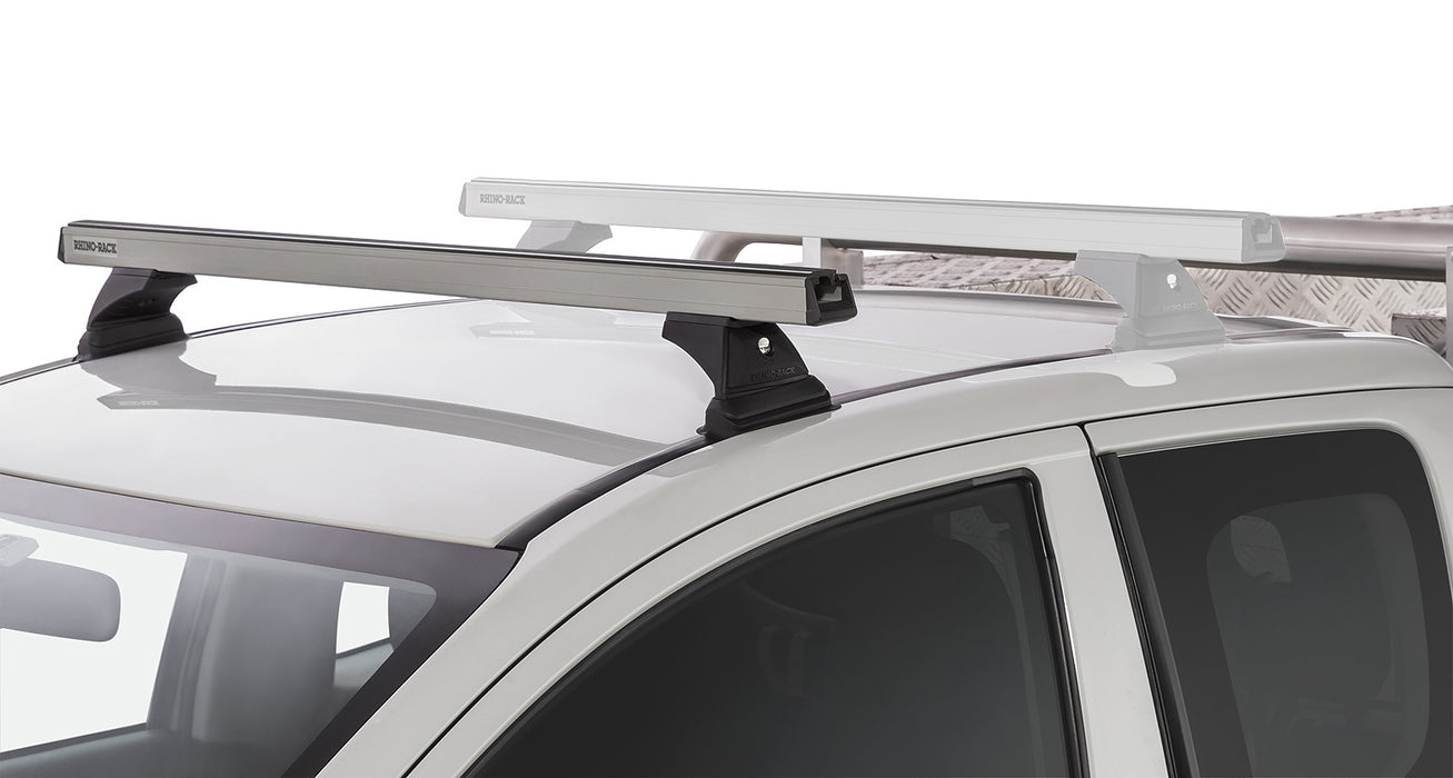 Heavy Duty RLT600 Ditch Mount Silver 1 Bar Roof Rack (Front)