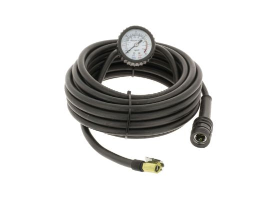 8m HEAVY DUTY RUBBER HOSE WITH GAUGE & QUICK LOCK FITTINGS