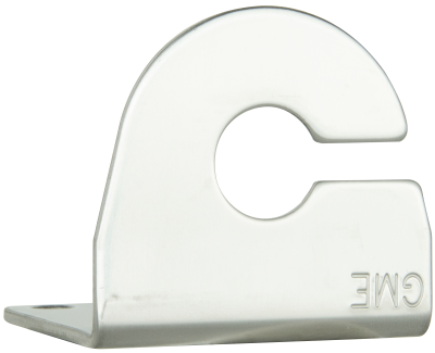 2.5mm "L" Bracket with cable slot - Stainless Steel