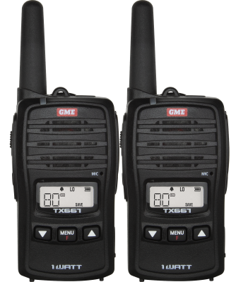 1 Watt UHF CB Handheld Radio - Twin Pack