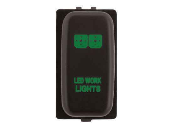 SWITCH PUSH BUTTON ON / OFF OE RPL 12V WORK LIGHT GREEN